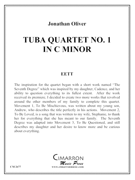 Tuba Quartet No. 1 in c minor