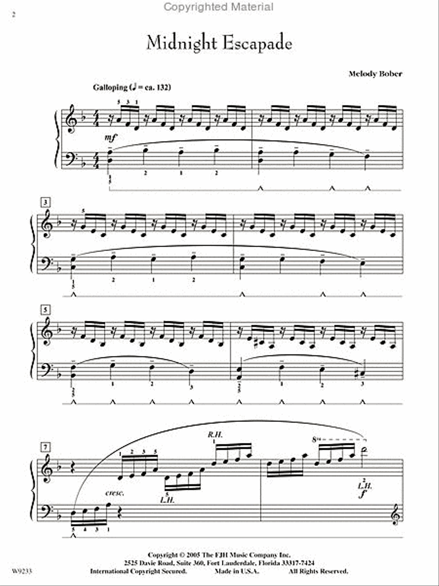 Midnight Escapade Piano Solo scores gallery preview page 2
