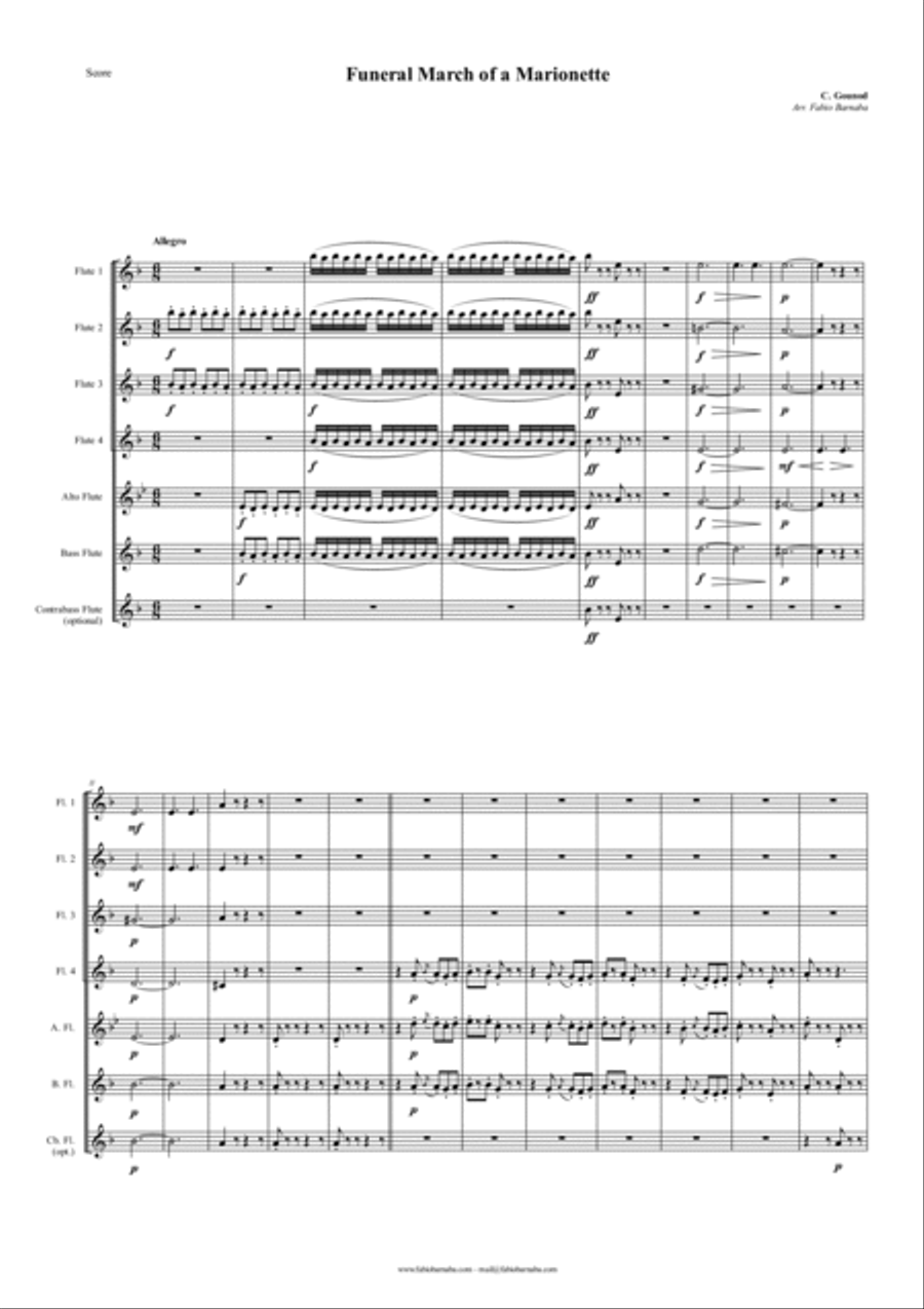 Funeral March of a Marionette - for Flute Choir Funeral March of a Marionette - for Flute Choir Flute Choir scores gallery preview page 2