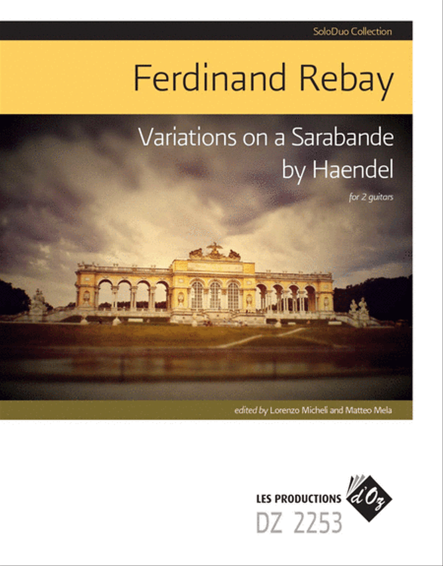 Variations on a Sarabande by Haendel Classical Guitar scores gallery preview page 1