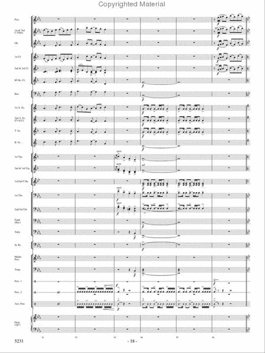 Pilatus: Mountain of Dragons Concert Band scores gallery preview page 16