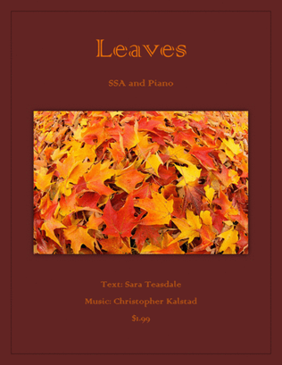 Book cover for Leaves (SSA and Piano)