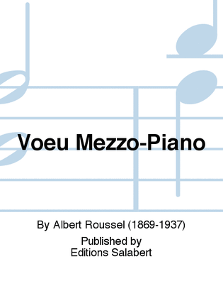 Book cover for Voeu Mezzo-Piano