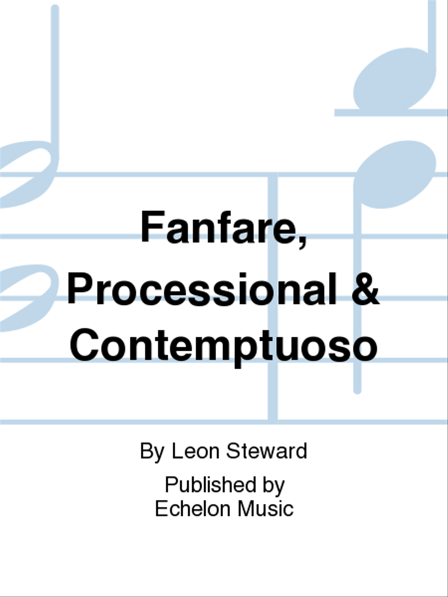 Fanfare, Processional & Contemptuoso Horn scores gallery preview page 1
