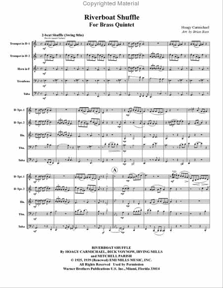 Riverboat Shuffle Riverboat Shuffle Brass Quintet scores gallery preview page 2