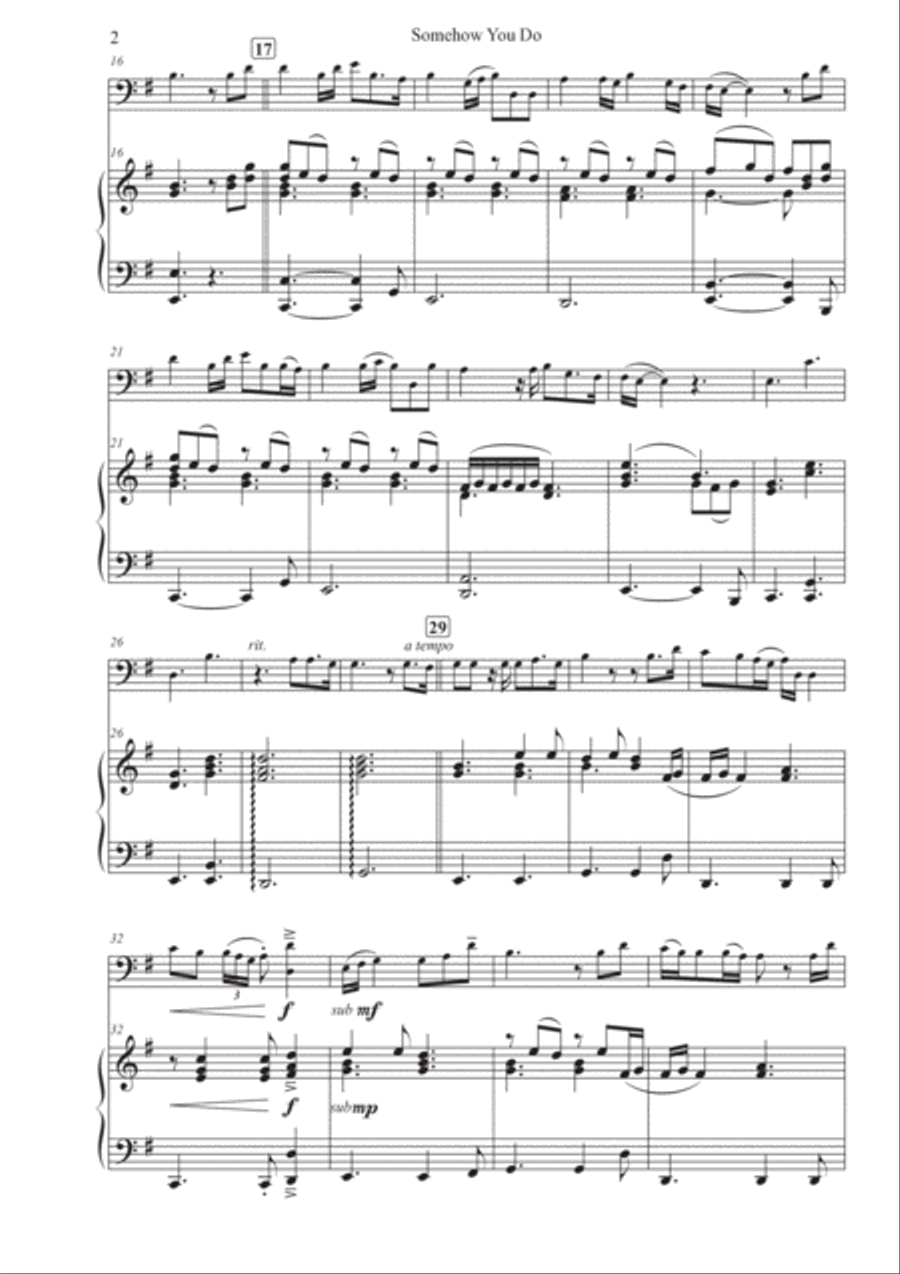 Somehow You Do Piano scores gallery preview page 3