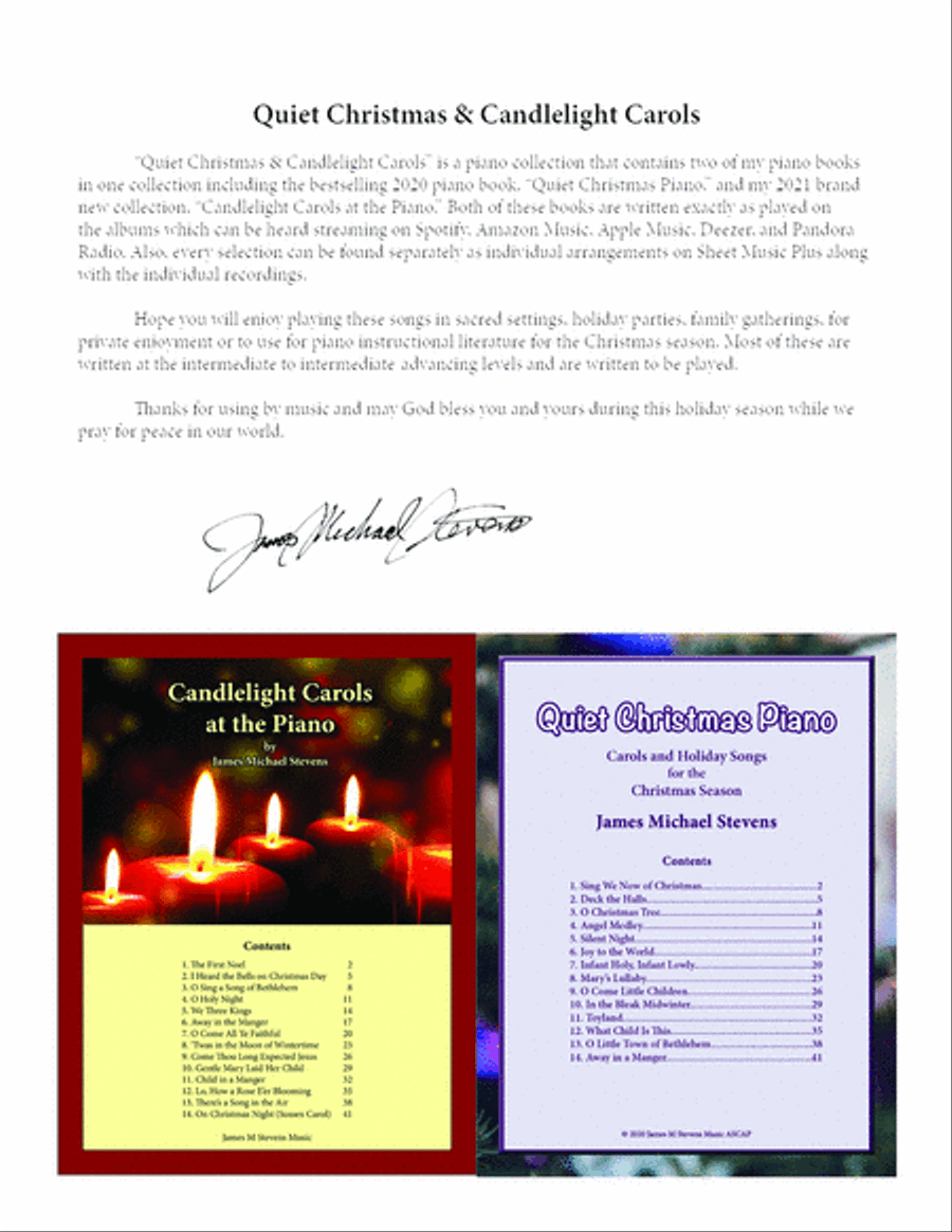 Quiet Christmas & Candlelight Carols Piano Method scores gallery preview page 2