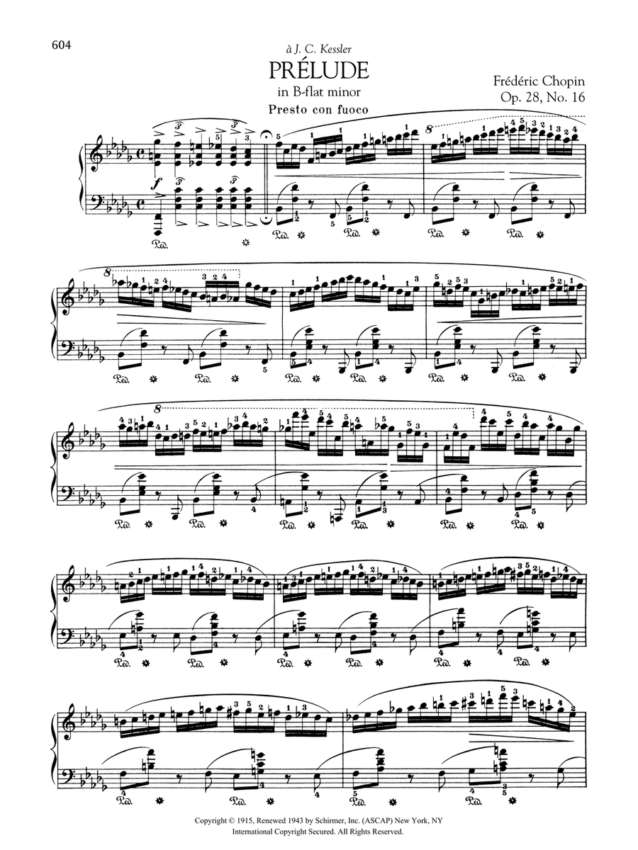 Prélude in B-flat minor, Op. 28, No. 16 Piano Solo scores gallery preview page 1