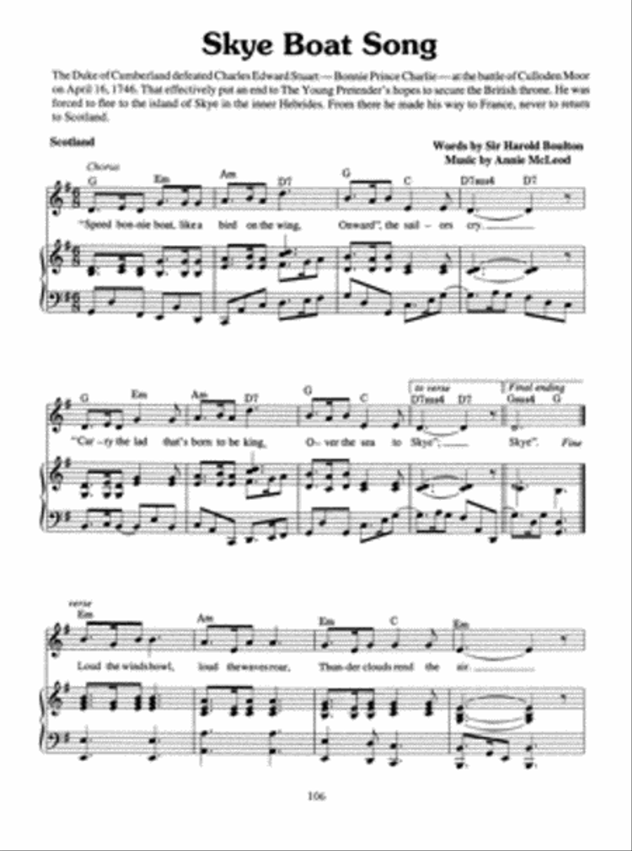 Songs of the British Isles Piano, Vocal scores gallery preview page 2