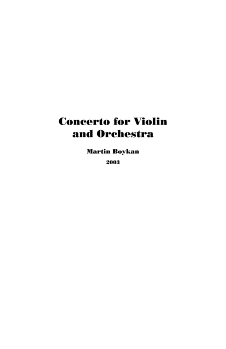[Boykan] Concerto for Violin and Orchestra