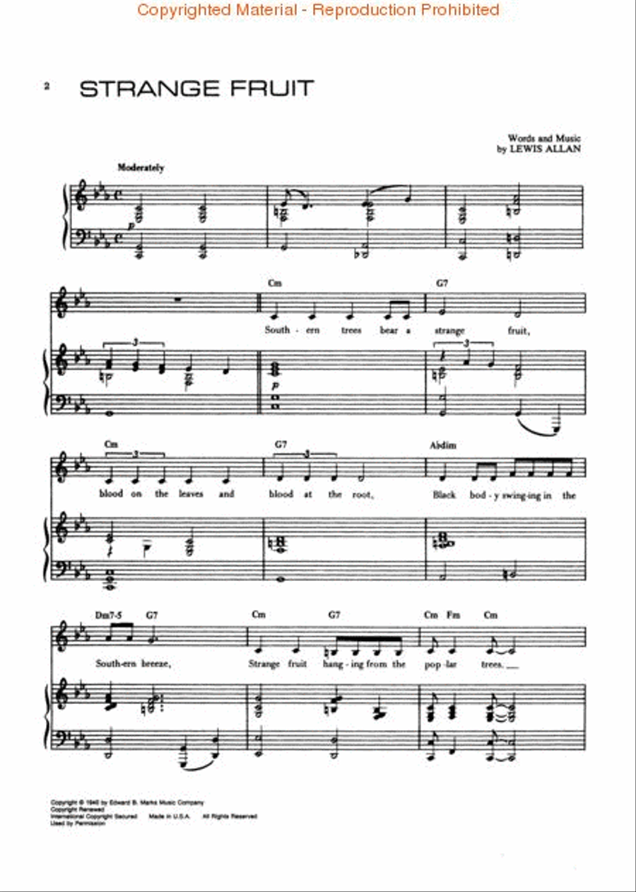 Billie Holiday - Lady Sings the Blues Piano, Vocal, Guitar scores gallery preview page 2