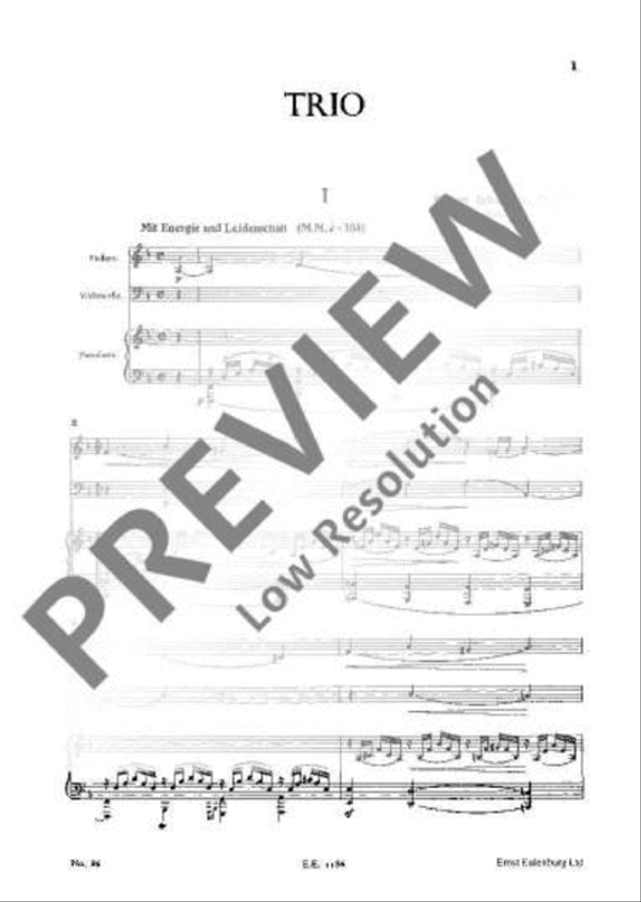 Piano Trio D minor Piano Trio scores gallery preview page 4