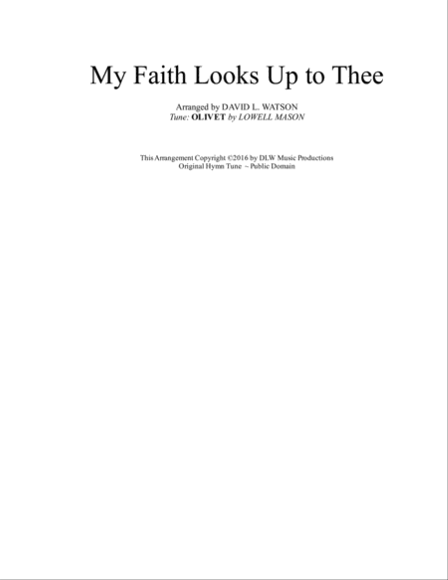 My Faith Looks Up To Thee Piano Solo scores gallery preview page 1