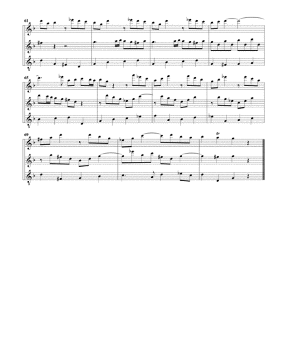 Trio for organ, BWV 585 (arrangement for 3 recorders) Recorder scores gallery preview page 6