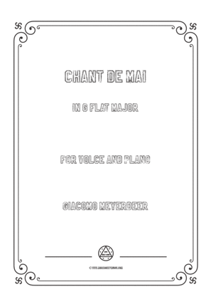 Book cover for Meyerbeer-Chant de mai in F sharp Major,for Voice and Piano