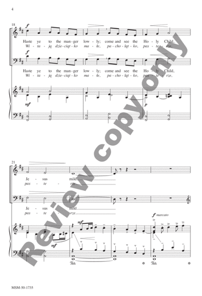 Shepherds, Run Along/Przybieżeli do Betlejem pasterze (Choral Score) image number null