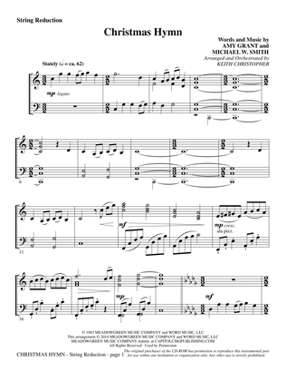 Christmas Hymn - Keyboard String Reduction