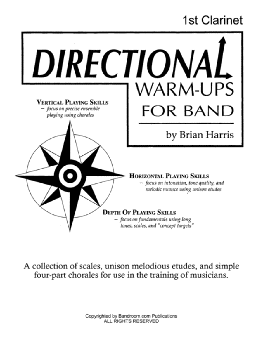 Book cover for Directional Warm-Ups for Band (concert band method book - Part Book Set B: Clar 1, Clar 2, Clar 3