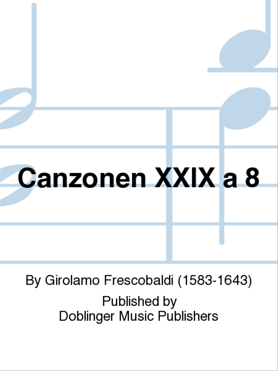 Canzonen XXIX a 8 Score and Part scores gallery preview page 1