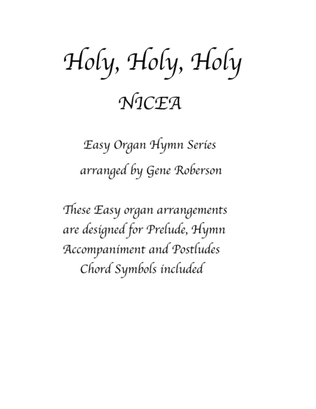 Book cover for Holy Holy Holy Easy Organ Hymn Series