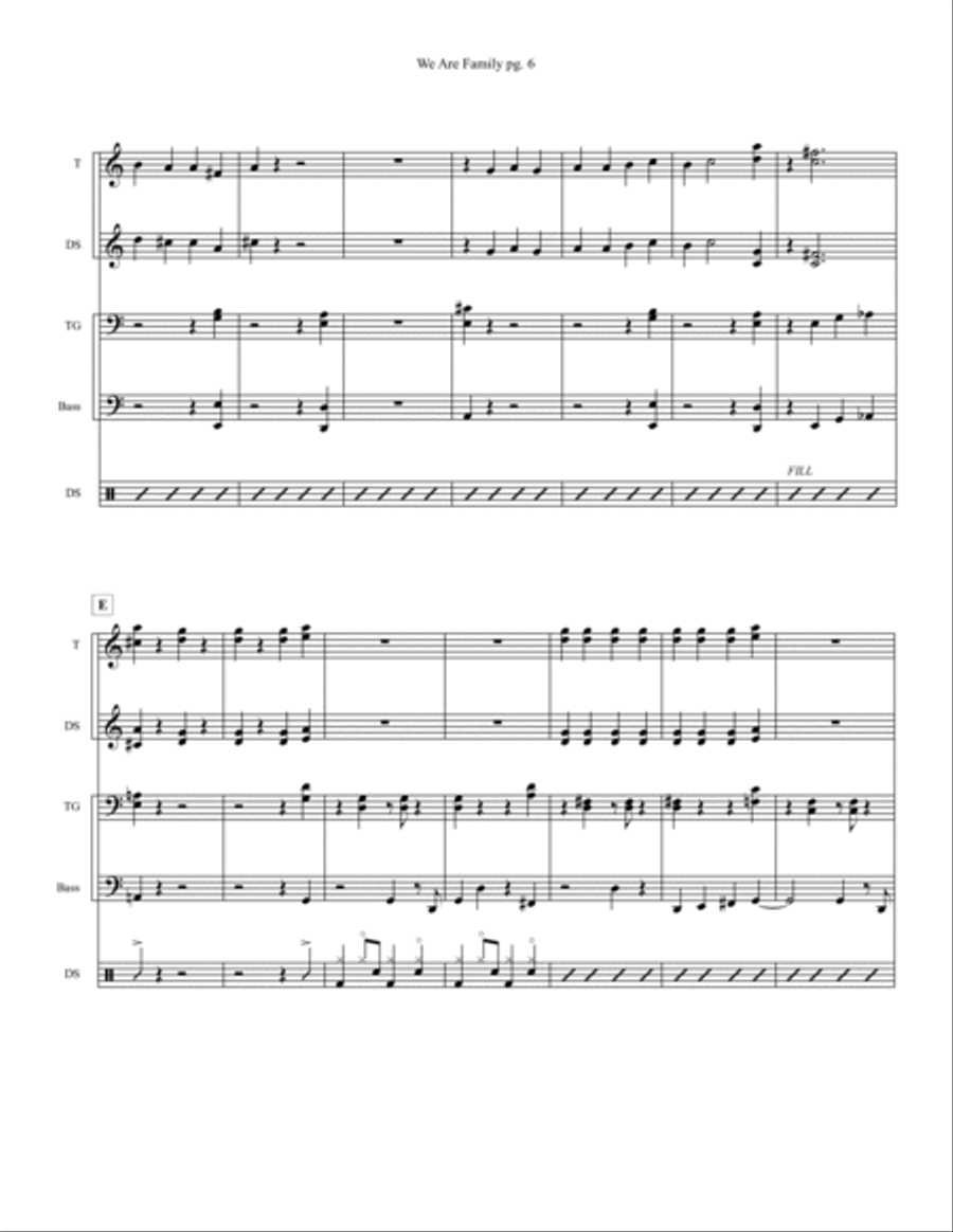 We Are Family Steel Drum Band scores gallery preview page 6