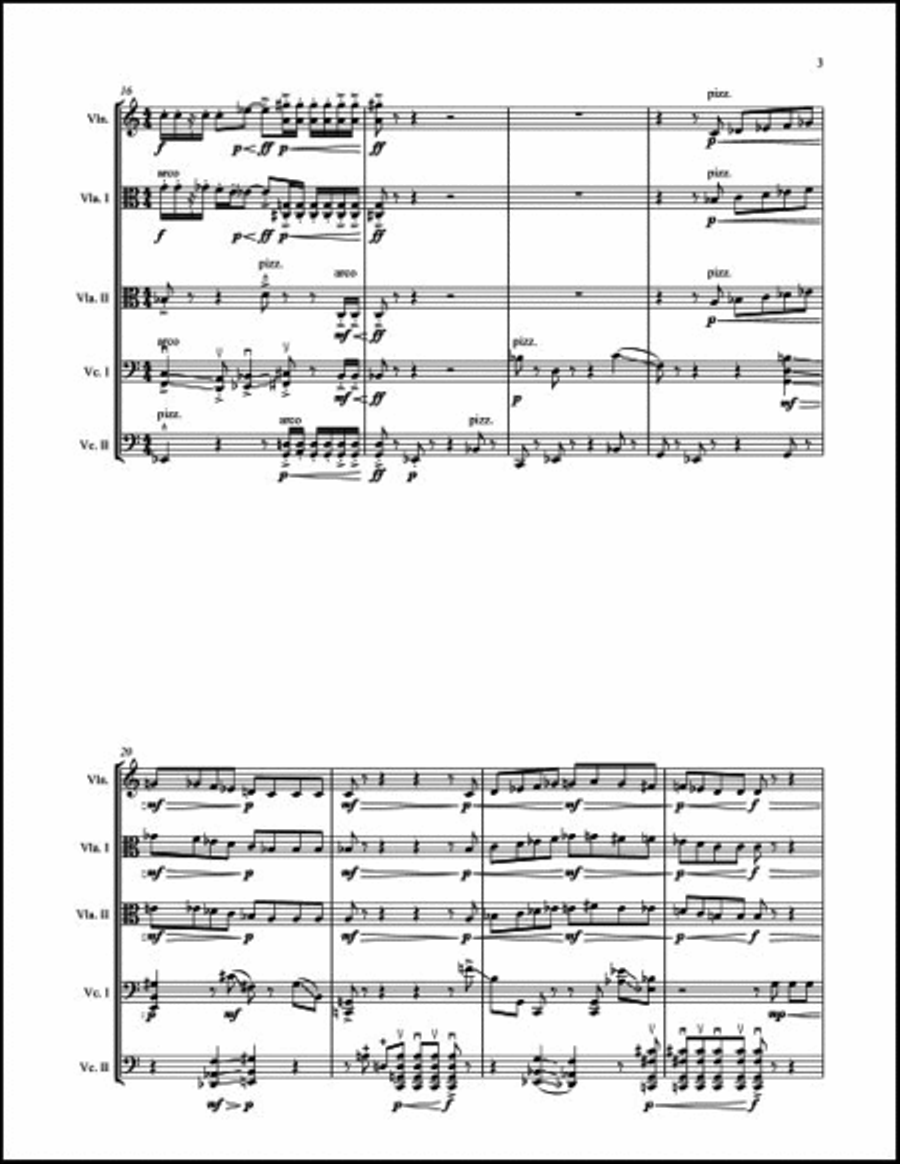 Caged String Quintet scores gallery preview page 5