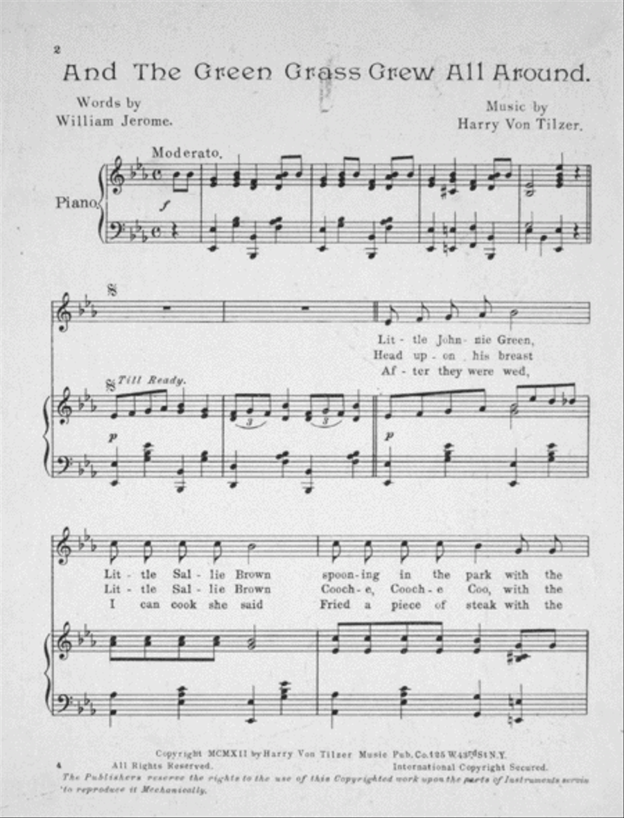 The Green Grass Grew All Around Voice scores gallery preview page 2