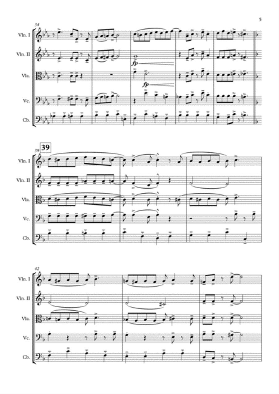 Theme From Family Guy String Quintet scores gallery preview page 6