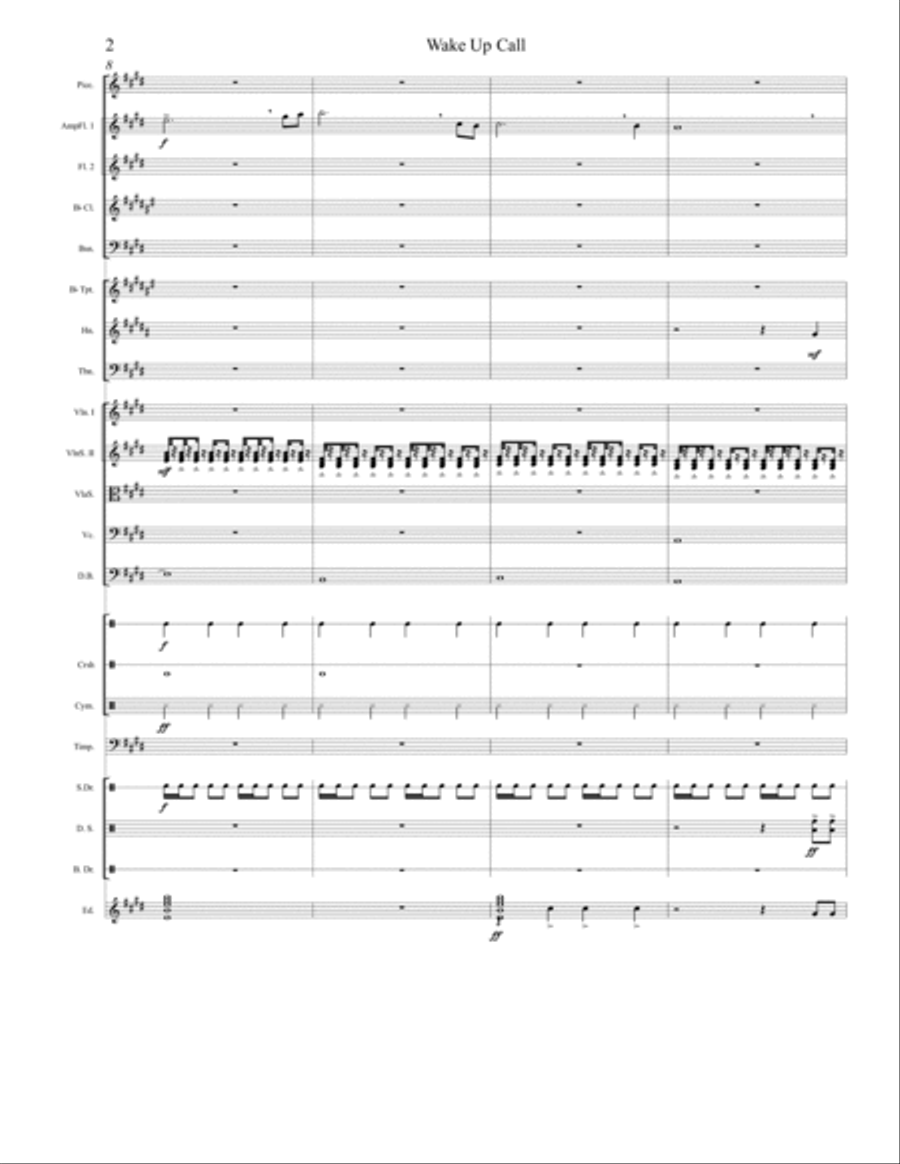Wake Up Call Concert Band scores gallery preview page 2