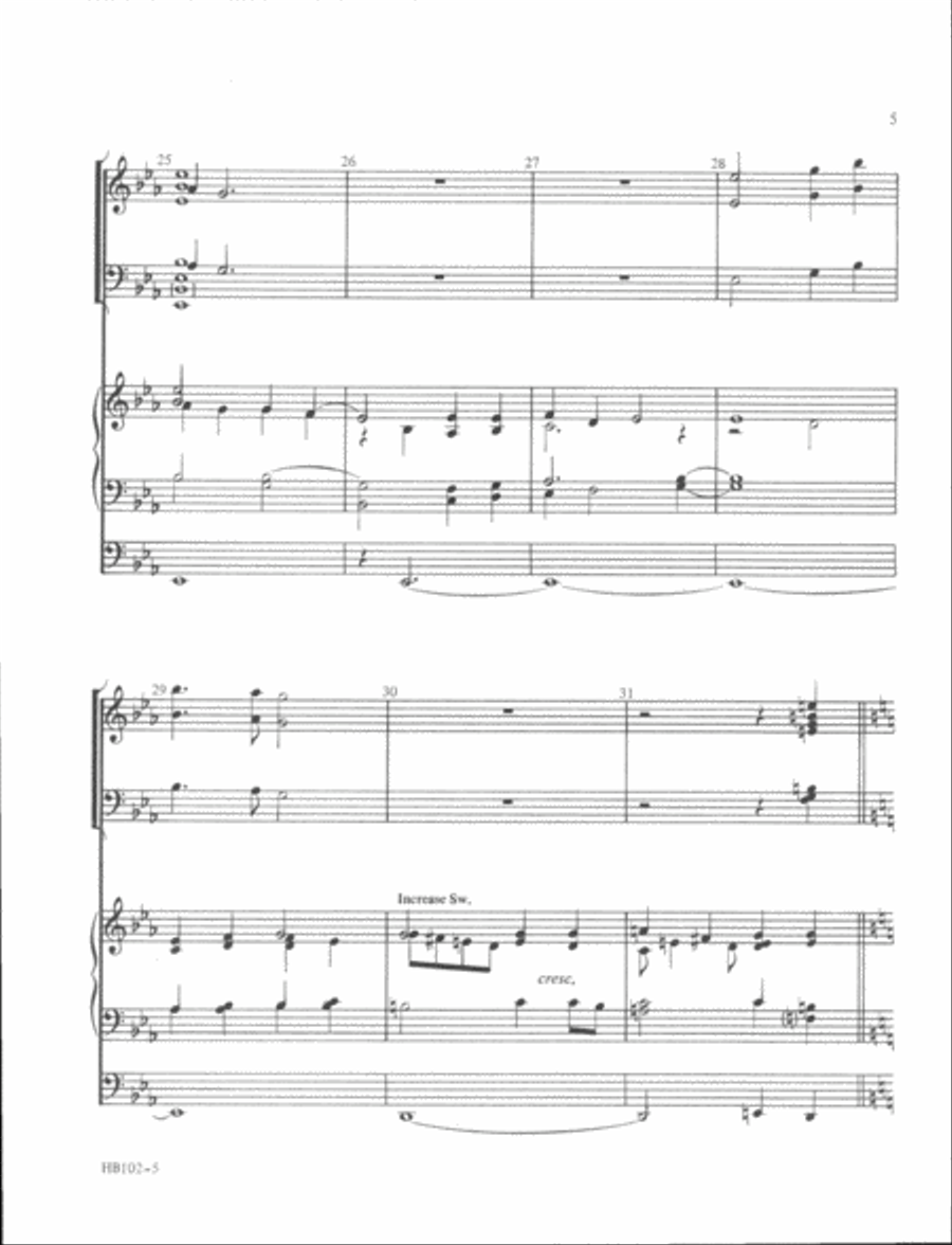 Faith - organ and handbell score Handbell Choir scores gallery preview page 5
