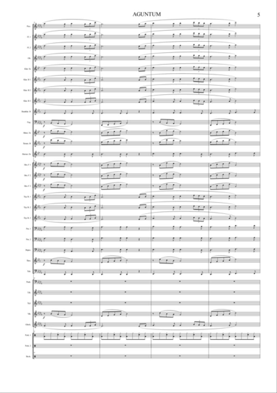 AGUNTUM - Score Only AGUNTUM - Score Only Concert Band scores gallery preview page 5
