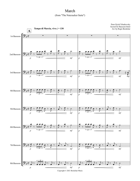 March (from "The Nutcracker Suite") (F) (Bassoon Octet)