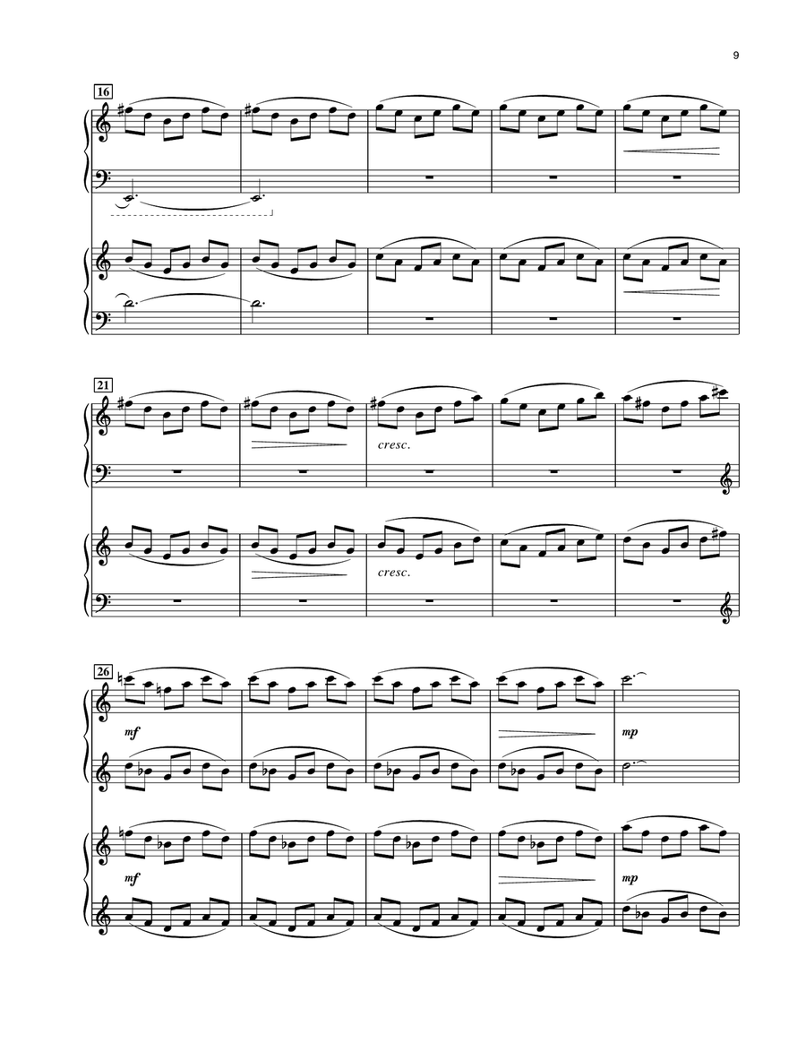 Alpine Snowfall (from Presto Scherzo) (for 2 pianos) Piano Duet scores gallery preview page 2