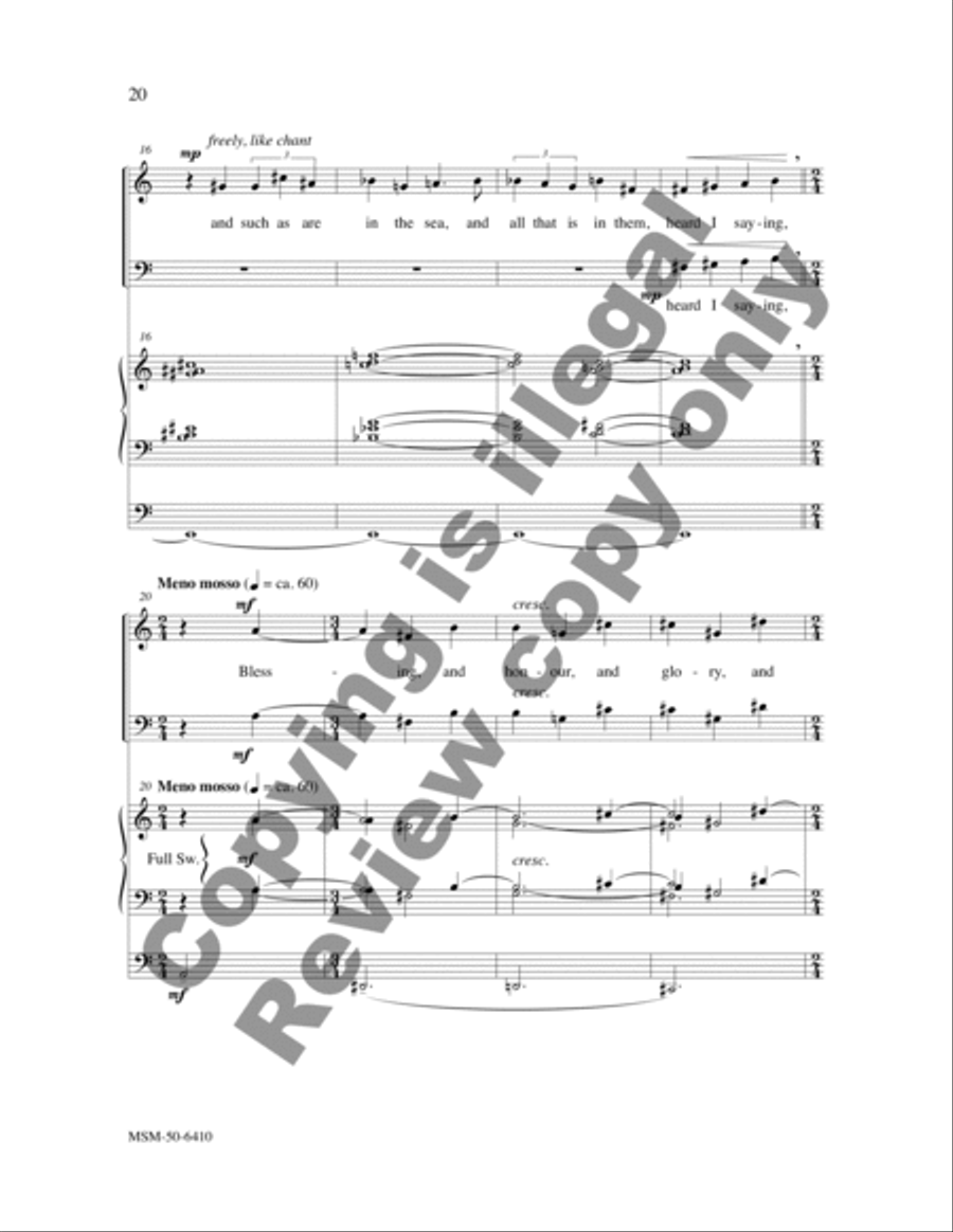 A Canticle from Two Psalms and a Canticle 4-Part scores gallery preview page 4