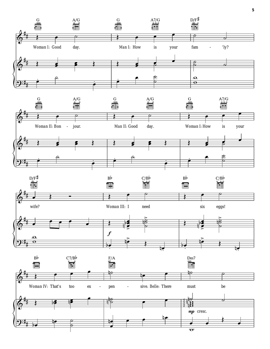 Belle (from Beauty And The Beast) Guitar scores gallery preview page 5