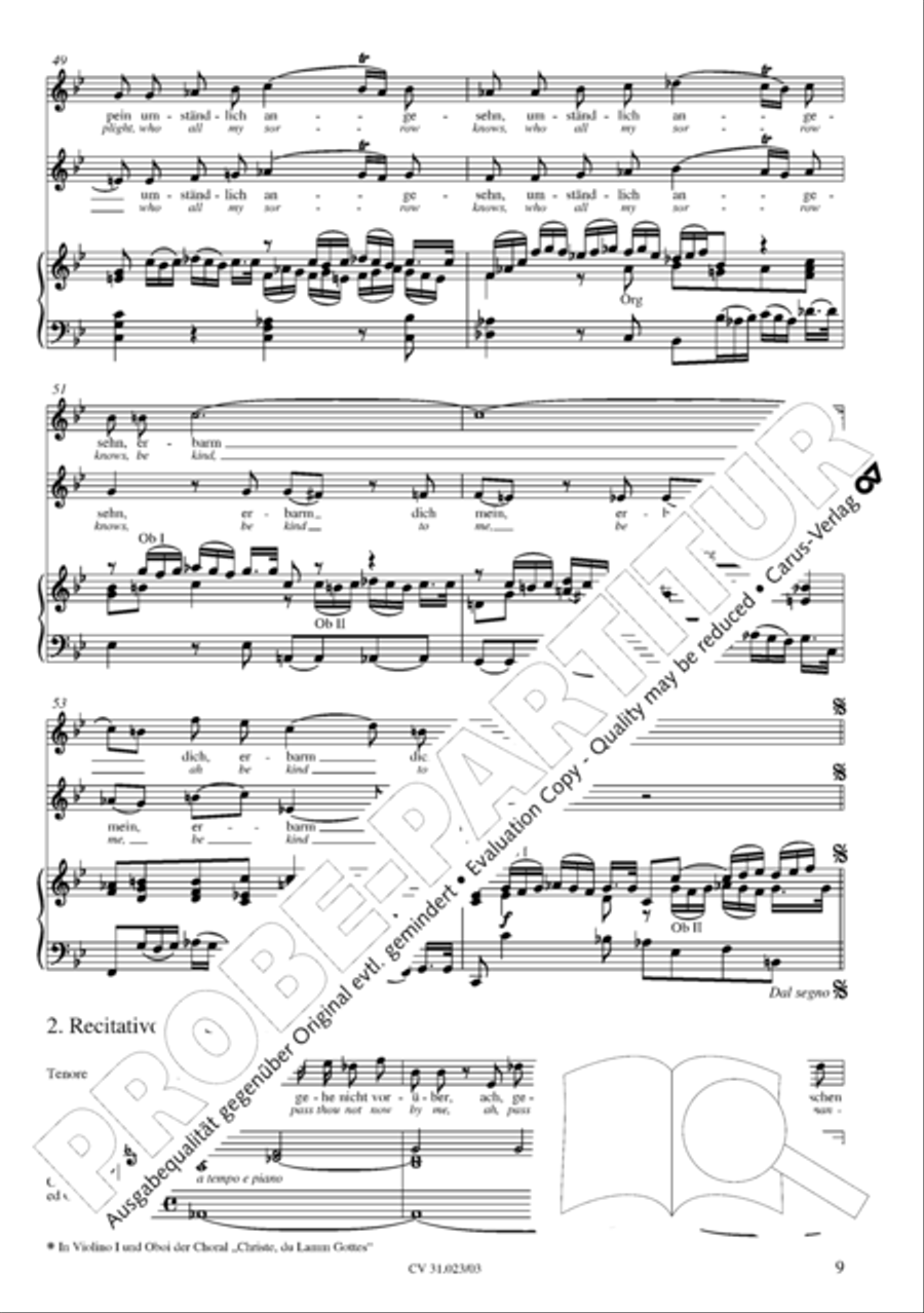 Thou very God and David's Son (3rd version) (Du wahrer Gott und Davids Sohn) 4-Part scores gallery preview page 10