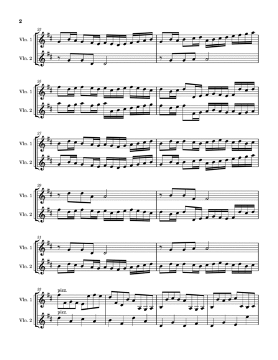 Rockelbel's Canon String Duet scores gallery preview page 2