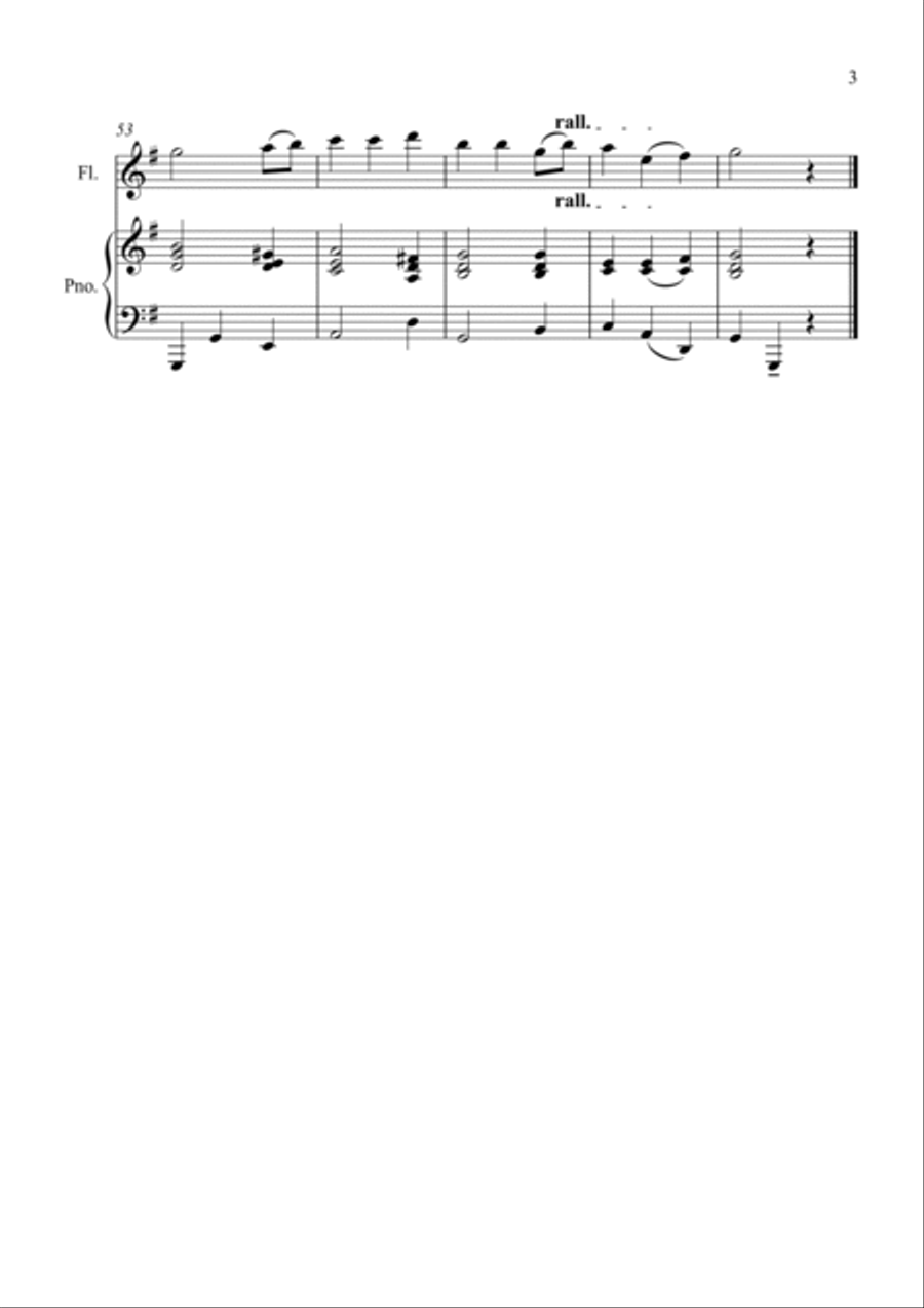 Away in a Manger for Flute and Piano Flute Solo scores gallery preview page 3
