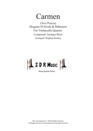 Book cover for Carmen: 2 Pieces for Violincello Quartet
