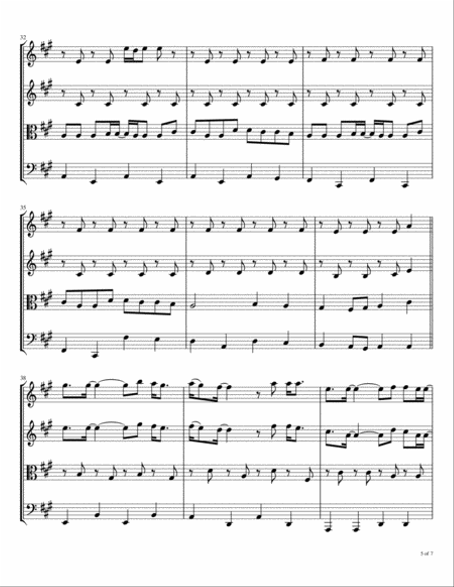 I've Just Seen A Face String Quartet scores gallery preview page 6