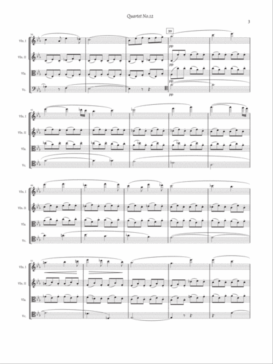 String Quartet No.12 String Quartet scores gallery preview page 3