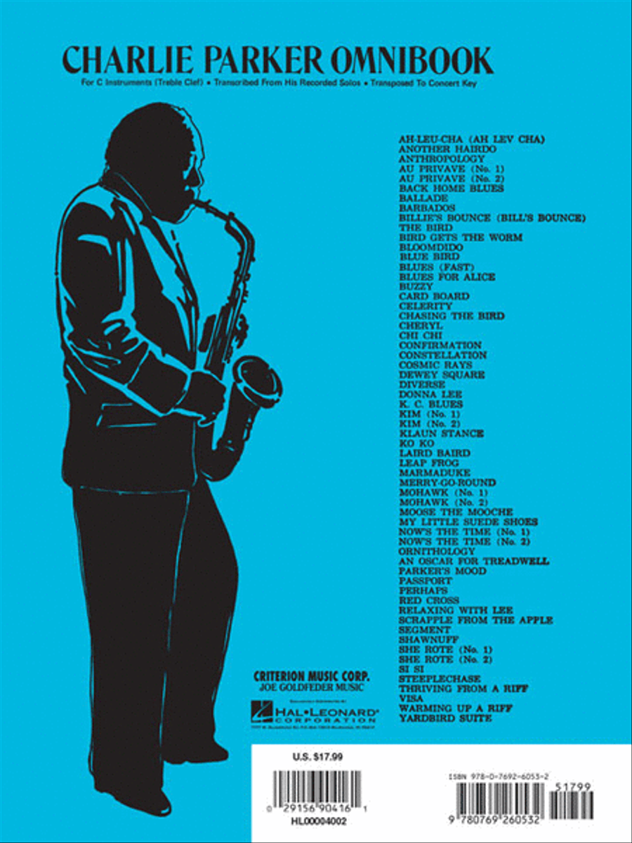 Charlie Parker – Omnibook C Instrument scores gallery preview page 6