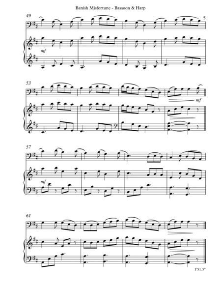 Banish Misfortune for Bassoon & Harp Bassoon - Digital Sheet Music