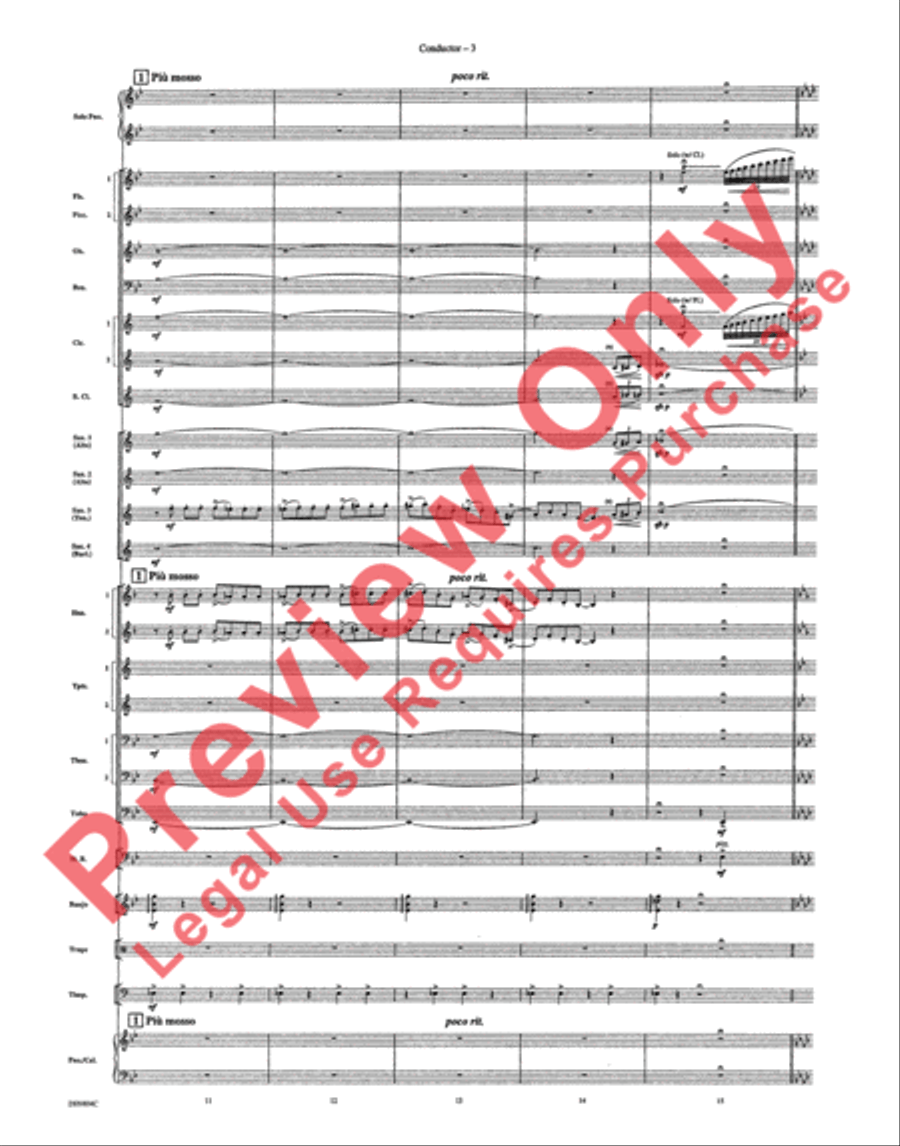 Rhapsody in Blue (Setting for Piano and Wind Ensemble) Concert Band scores gallery preview page 10