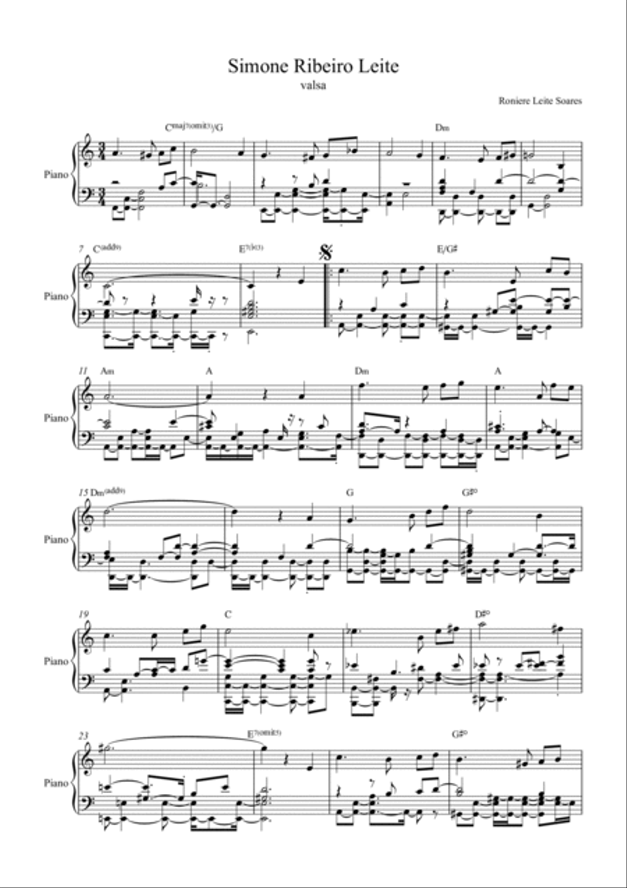 Simone Ribeiro Leite Simone Ribeiro Leite Easy Piano scores gallery preview page 4