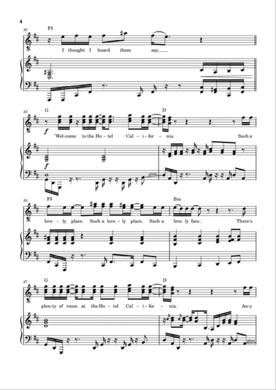 Hotel California Voice scores gallery preview page 5
