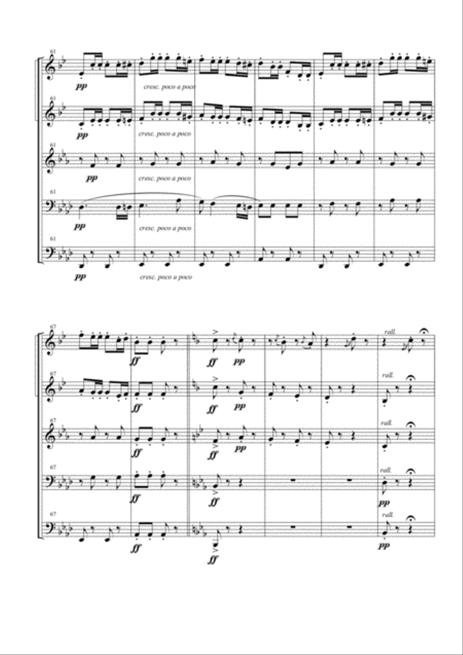 Annen-Polka for Brass Quintet Brass Quintet scores gallery preview page 6