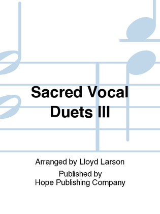 Book cover for Sacred Vocal Duets III book with ACD