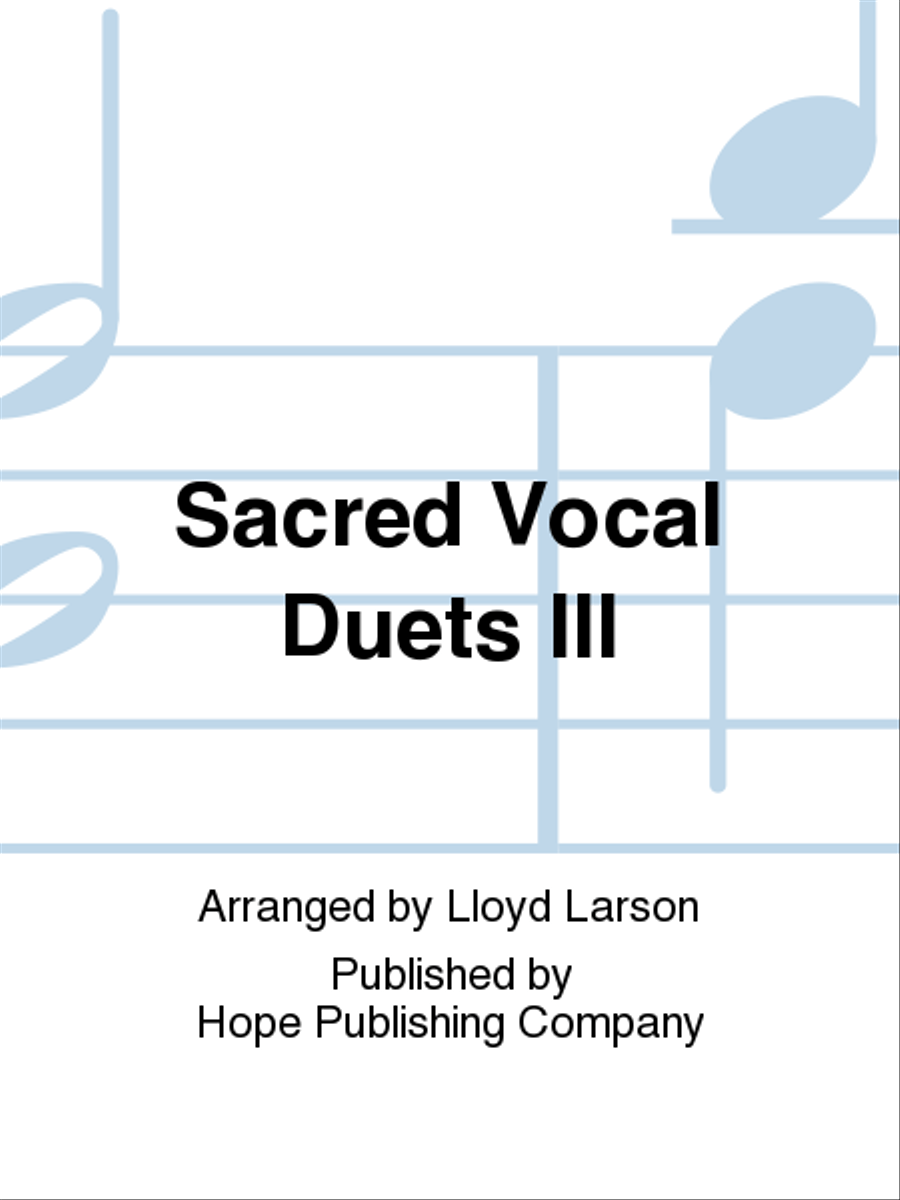 Sacred Vocal Duets III book with ACD