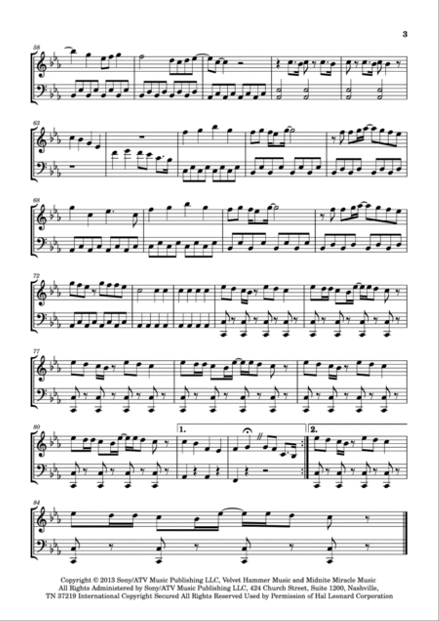 Counting Stars String Duet scores gallery preview page 3